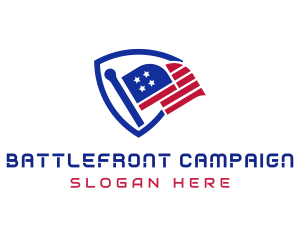 American Flag Shield logo design