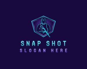 Soldier Shooting Gun logo design