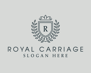 Royal Shield Wreath Academy logo design