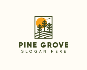 Pine Tree Sunset logo