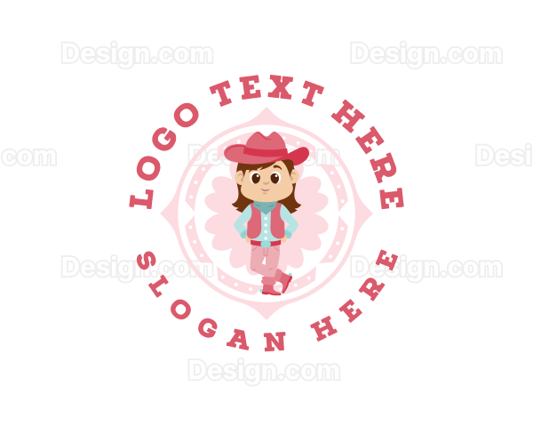 Cowboy Costume Girl Logo