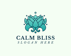 Relaxing Lotus Flower logo design