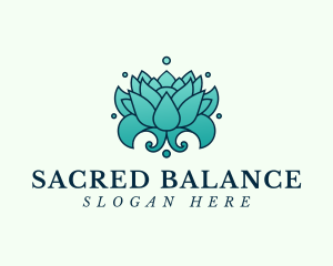 Relaxing Lotus Flower logo design