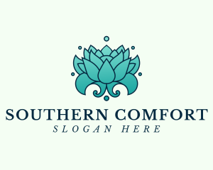 Relaxing Lotus Flower logo design