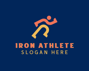 Running Athlete Sport logo design