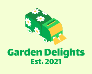 Flower Delivery Truck logo design