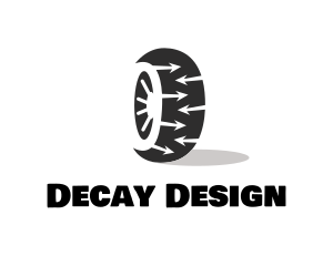 Tire Wheel Arrows logo design