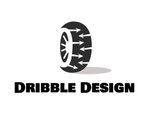 Tire Wheel Arrows logo design