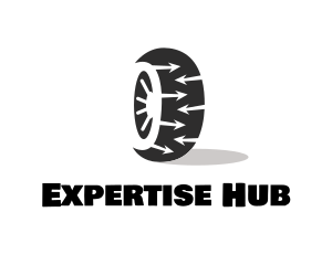 Tire Wheel Arrows logo design