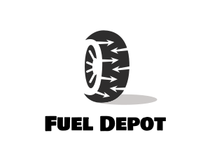 Tire Wheel Arrows logo design