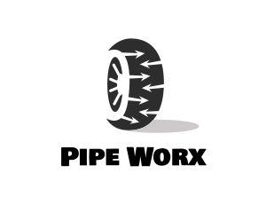 Tire Wheel Arrows logo design