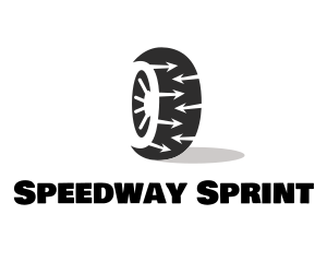 Tire Wheel Arrows logo design