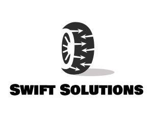 Tire Wheel Arrows logo design