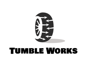 Tire Wheel Arrows logo design