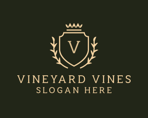 Crown Shield Vines logo design