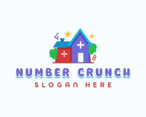 Math Tutorial Preschool logo design