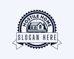 Cabin Home Roofing logo design