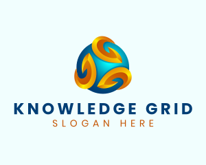 3D Cyber Sphere logo
