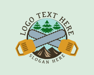 Chainsaw Mountain Tree logo