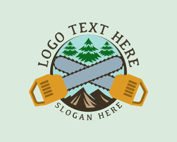 Chainsaw Mountain Logging logo