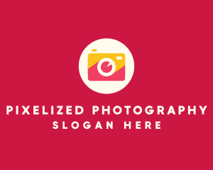 Red Orange Camera Photography logo design