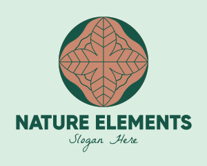 Minimalist Nature Leaves  logo design