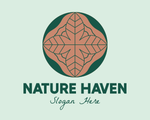 Minimalist Nature Leaves  logo design