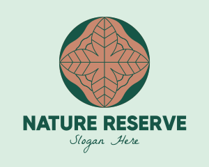 Minimalist Nature Leaves  logo design