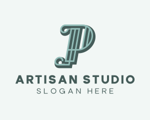 Photography Design Studio Letter P logo design