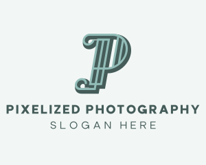 Photography Design Studio Letter P logo design