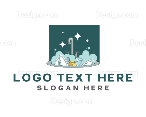 Faucet Dish Washing Logo