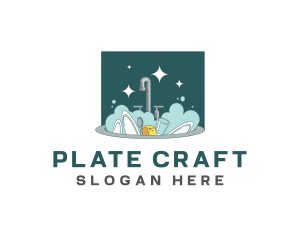 Faucet Dish Washing logo design