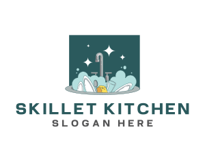 Faucet Dish Washing logo design