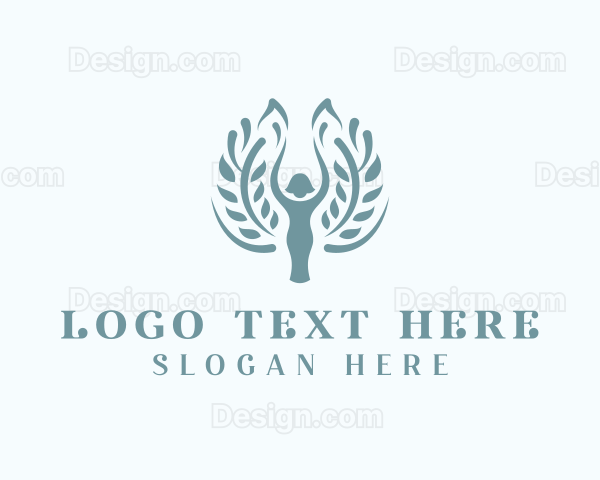 Leaf Wreath Woman Logo