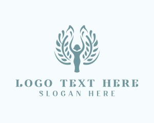 Leaf Wreath Woman Logo