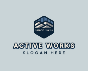 Outdoor Mountain Hiking logo design