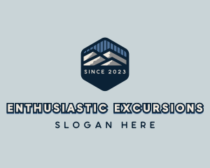 Outdoor Mountain Hiking logo design