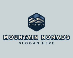 Outdoor Mountain Hiking logo design