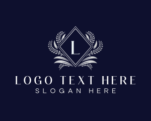 Ornamental Luxury Diamond Crest logo