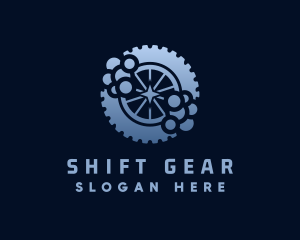 Gear Wheel Cleaning logo design