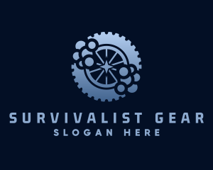 Gear Wheel Cleaning logo design