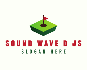 3D Golf Course logo design