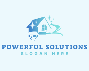 Pressure Washer Housekeeping logo design