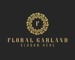 Flower Garland Wedding  logo design