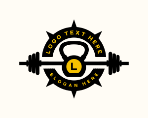 Fitness Gym Barbell logo