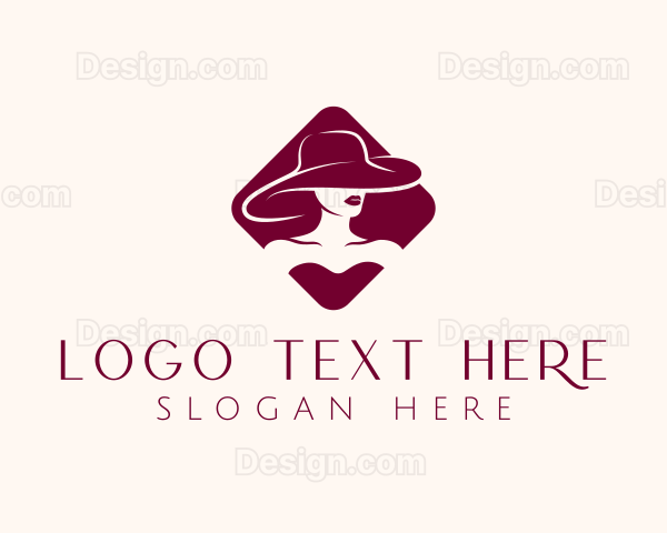 Woman Fashion Hat Logo