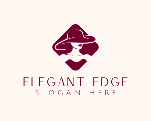 Woman Fashion Hat Logo