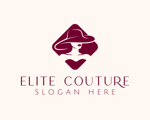 Woman Fashion Hat logo design