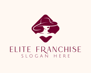 Woman Fashion Hat logo design