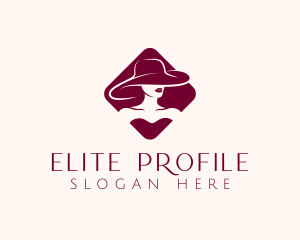 Woman Fashion Hat logo design